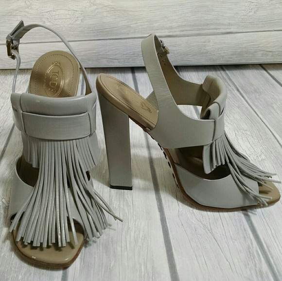 fringe chunky heels